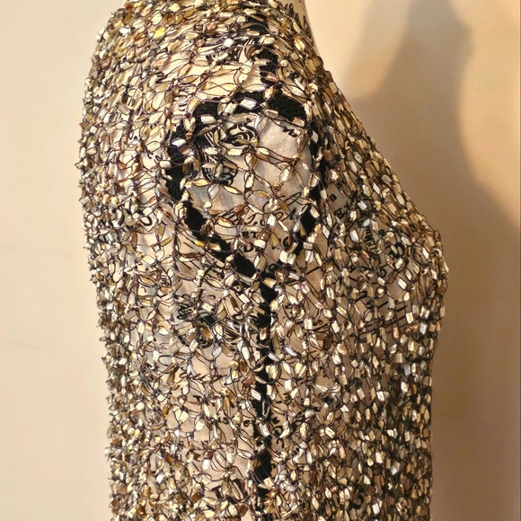 TRULY STUNNING HAND KNIT SHAWL!!! 🤎🖤🤎🖤 - Picture 5 of 12